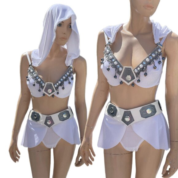 Princess Leia from Star wars Cosplay Costume Bra Skirt High Waist Bottom Belt - Picture 1 of 10